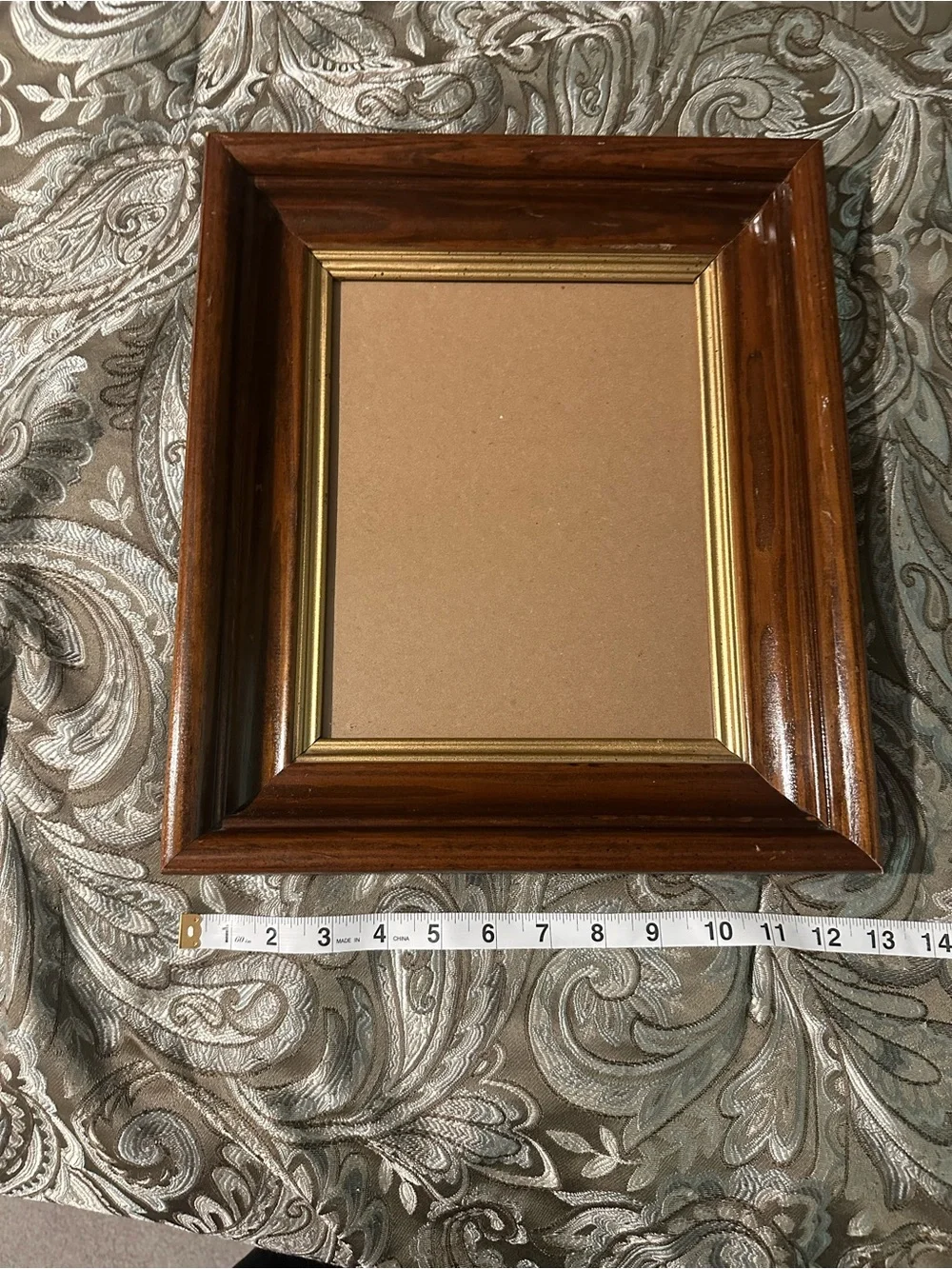 Antique Victorian Frame Deep carved wood inset fits 8x10